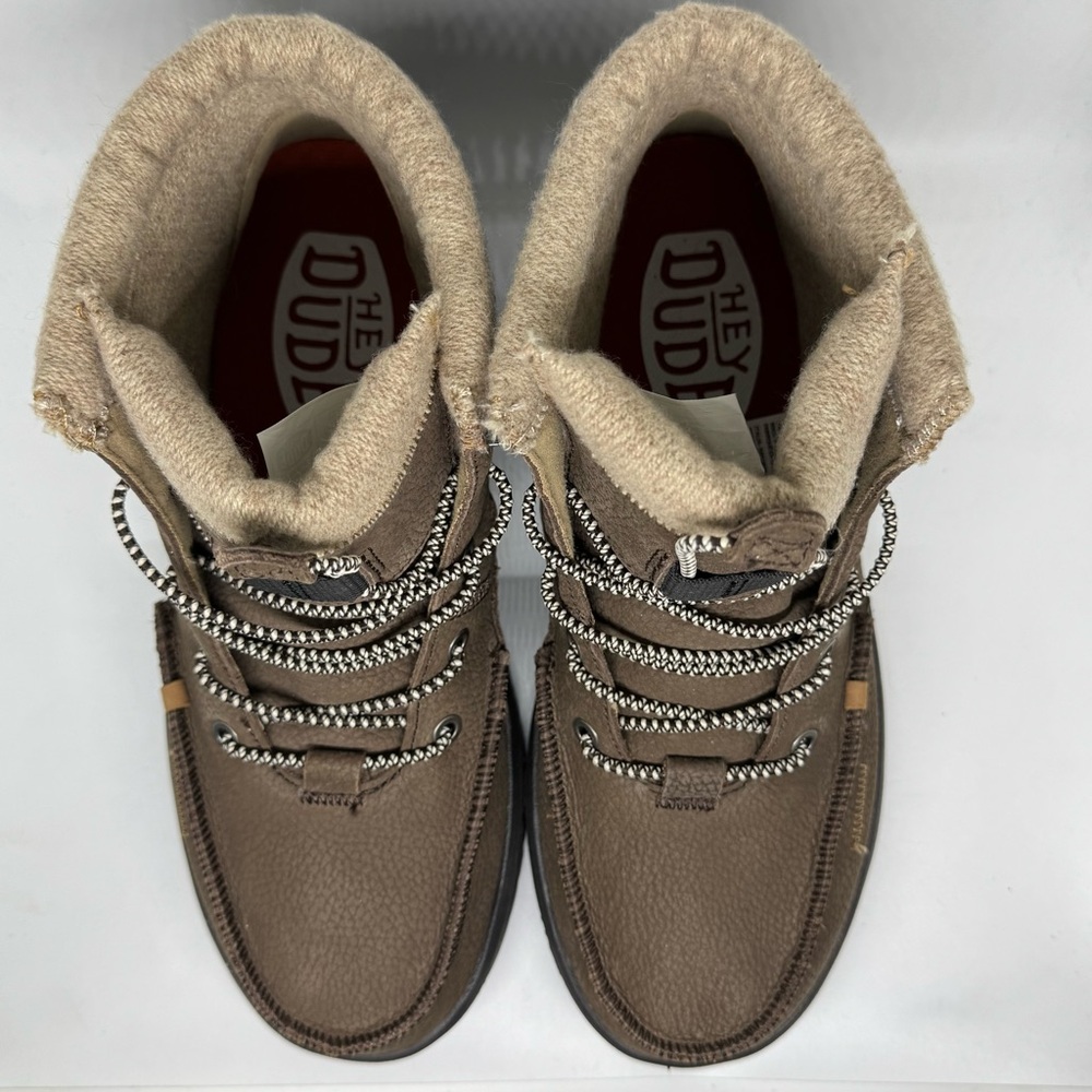 Hey Dude Mens Leather Bradley Boots Brown Color Size 8 - Picture 5 of 11